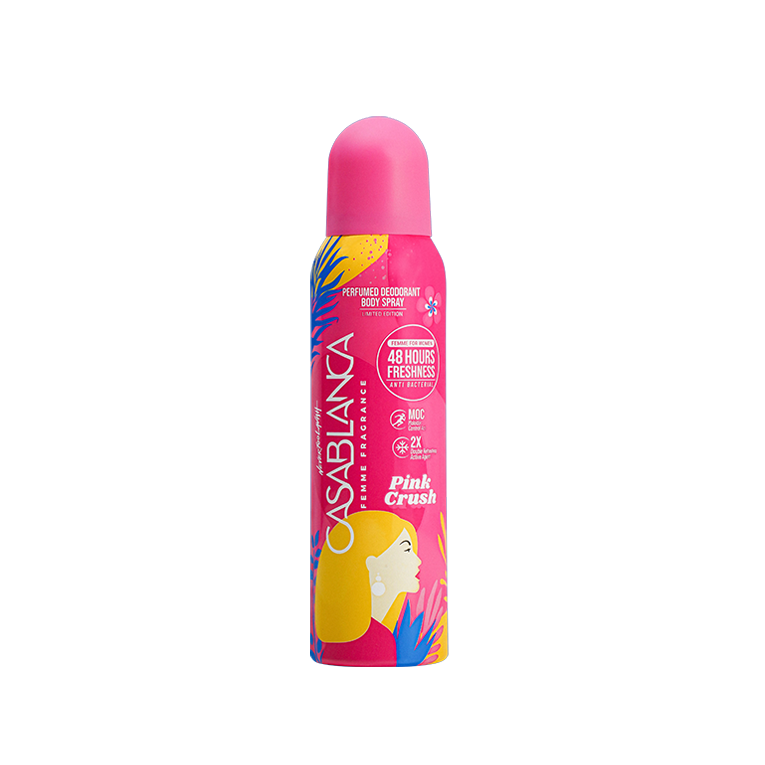 Casablanca Femme Perfumed Deodorant Body Spray Pink Crush 150ml