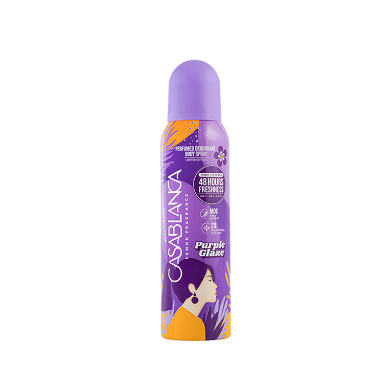Casablanca Femme Perfumed Deodorant Body Spray Purple Glaze 150ml