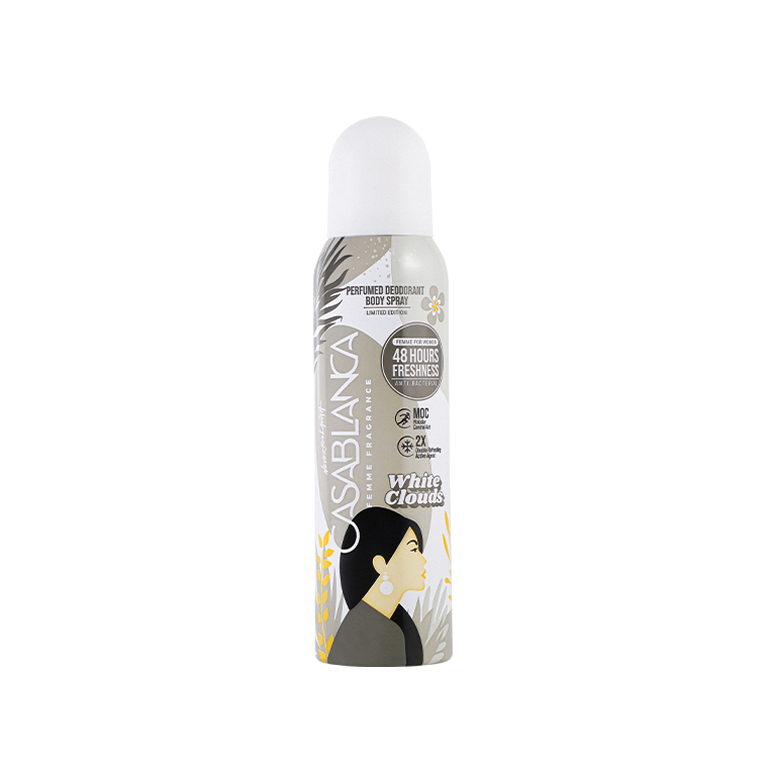 Casablanca Femme Perfumed Deodorant Body Spray White Clouds 150ml