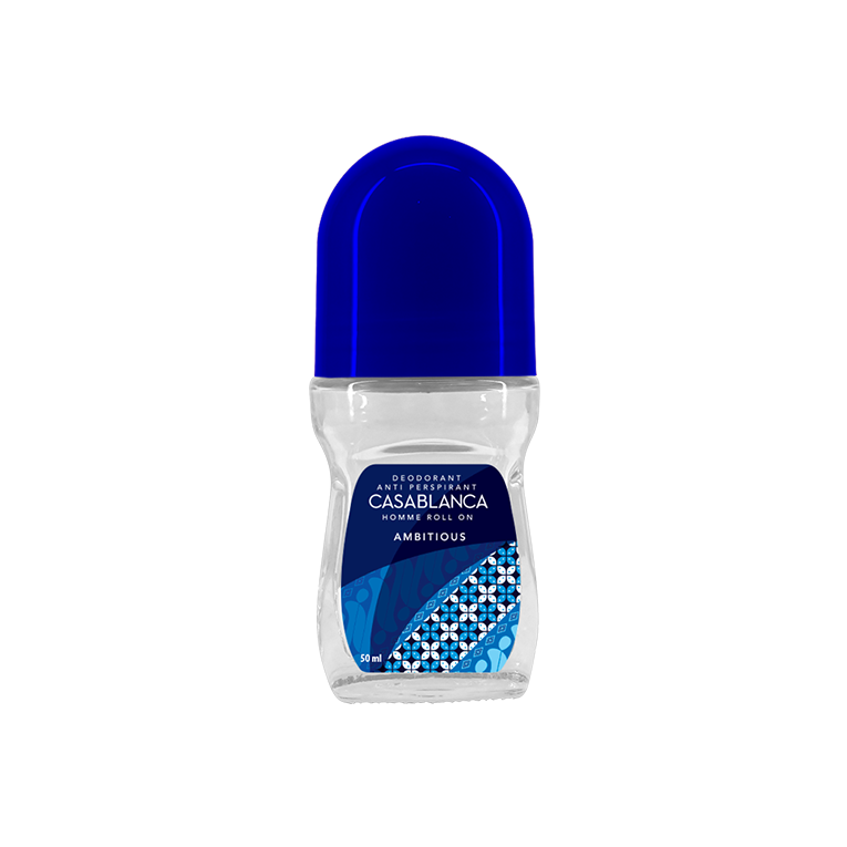 Casablanca Homme Deodorant Anti Perspirant Roll On Ambitious (Blue) 50ml