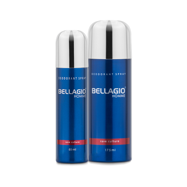 Bellagio Homme Deodorant Spray Rave Culture (Red) 80ml & 175ml