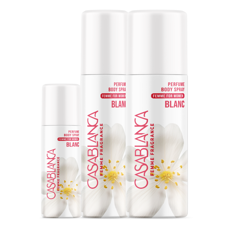 Casablanca Femme Perfume Body Spray Blanc (White) 65ml, 100ml, 200ml