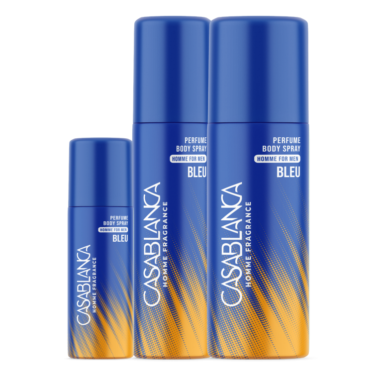 Casablanca Homme Perfume Body Spray Bleu (Blue) 65ml, 100ml, 200ml