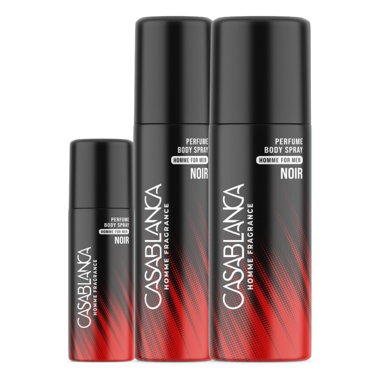 Casablanca Homme Perfume Body Spray Noir (Black) 65ml, 100ml, 200ml
