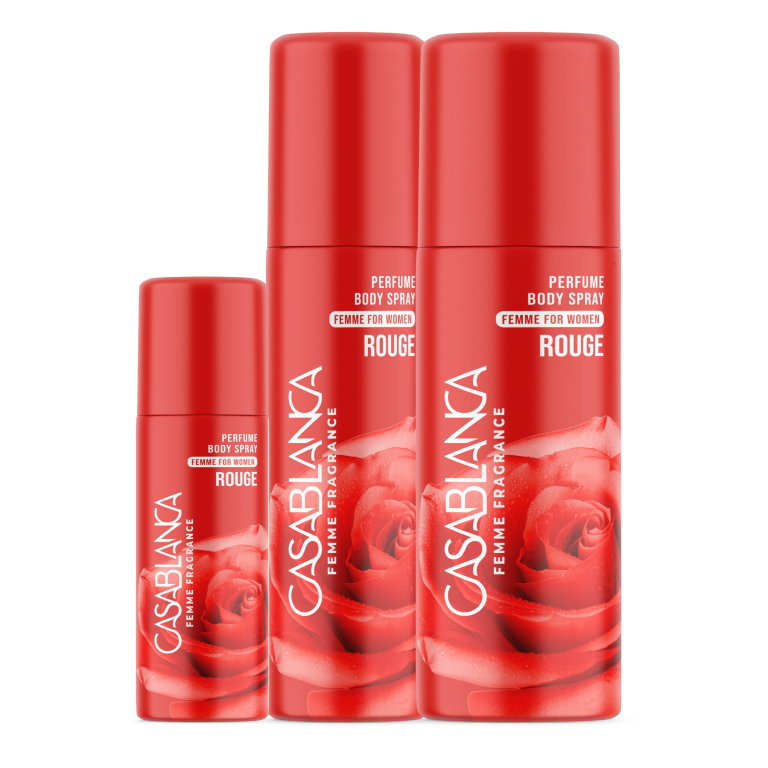 Casablanca Femme Perfume Body Spray Rouge (Red) 65ml, 100ml, 200ml