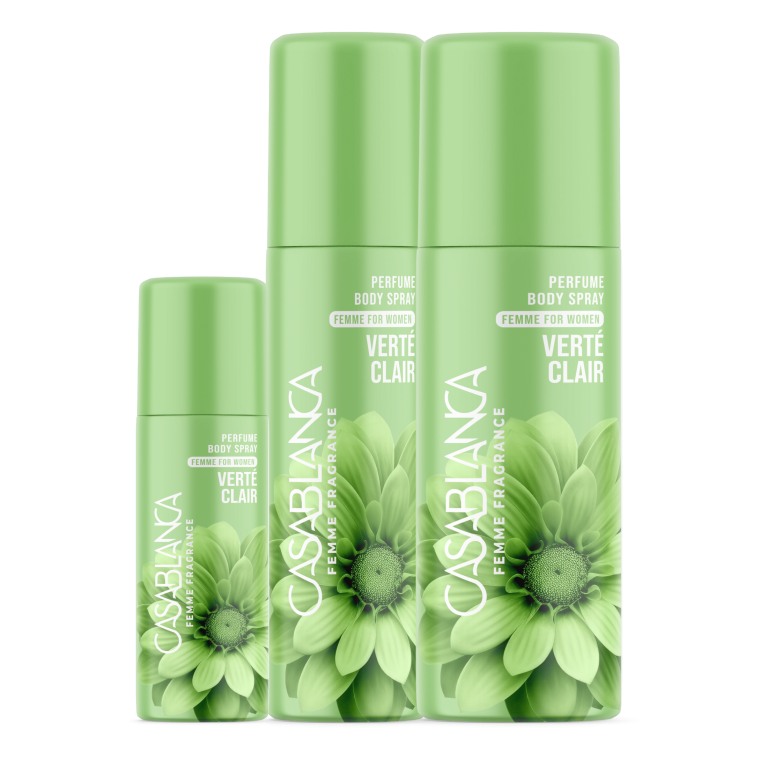 Casablanca Femme Perfume Body Spray Verté Clair (Green) 65ml, 100ml, 200ml